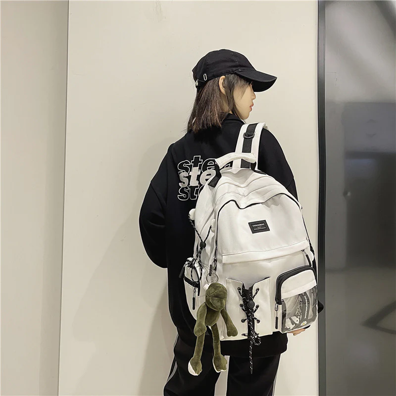 Love Sea Backpack  New Middle School Student Lightweight Women's Schoolbag Female Fashion Simple Large-Capacity Backpack - Deanwangkt
