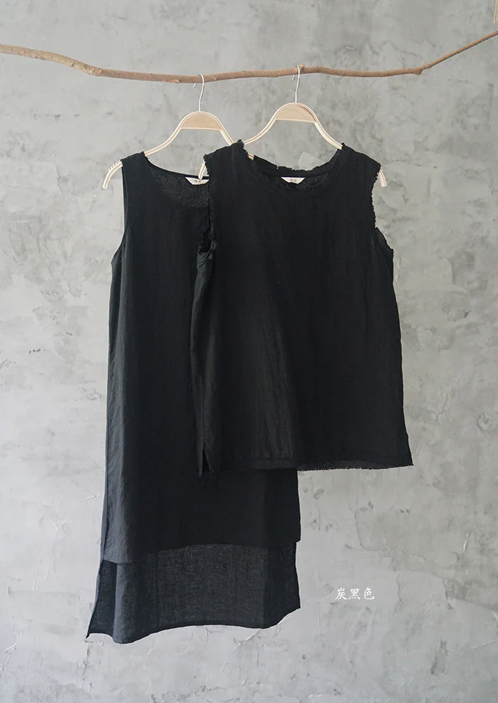 Special offer! No, Left Bank style, ramie rough edge basic vest versatile casual sling S733 - Deanwangkt