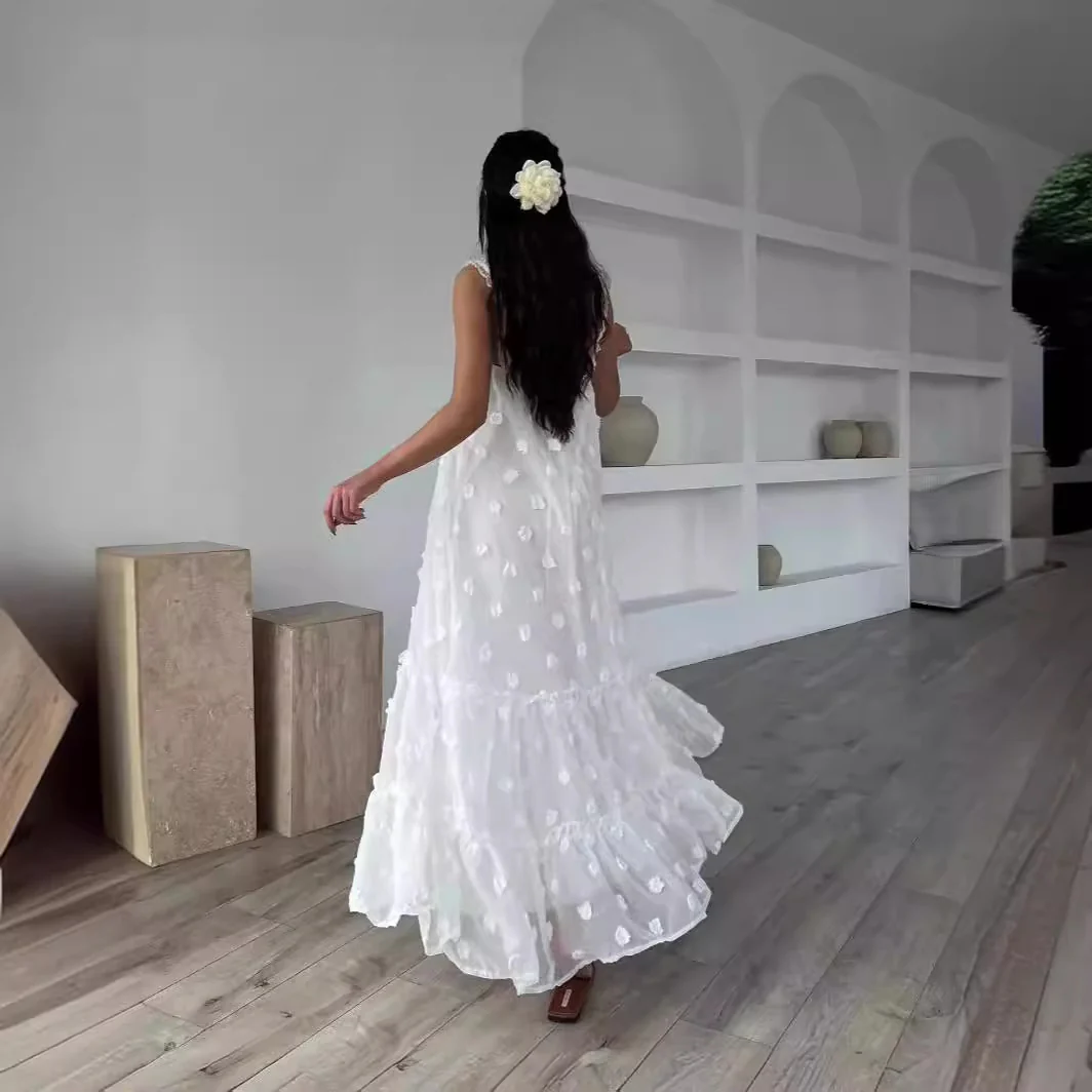 popular spring and summer new 2025 New  women's clothing fashion three-dimensional flower pendulum cake dress - Deanwangkt