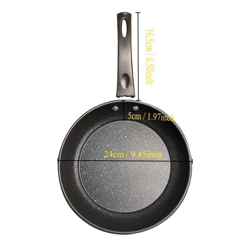 1pc 24cm Non-Stick Multi-Purpose Fry Pan - Durable, Easy-Clean Surface - Compatible with Induction & Gas Stoves, Perfect for Eggs, Steaks & More - Deanwangkt