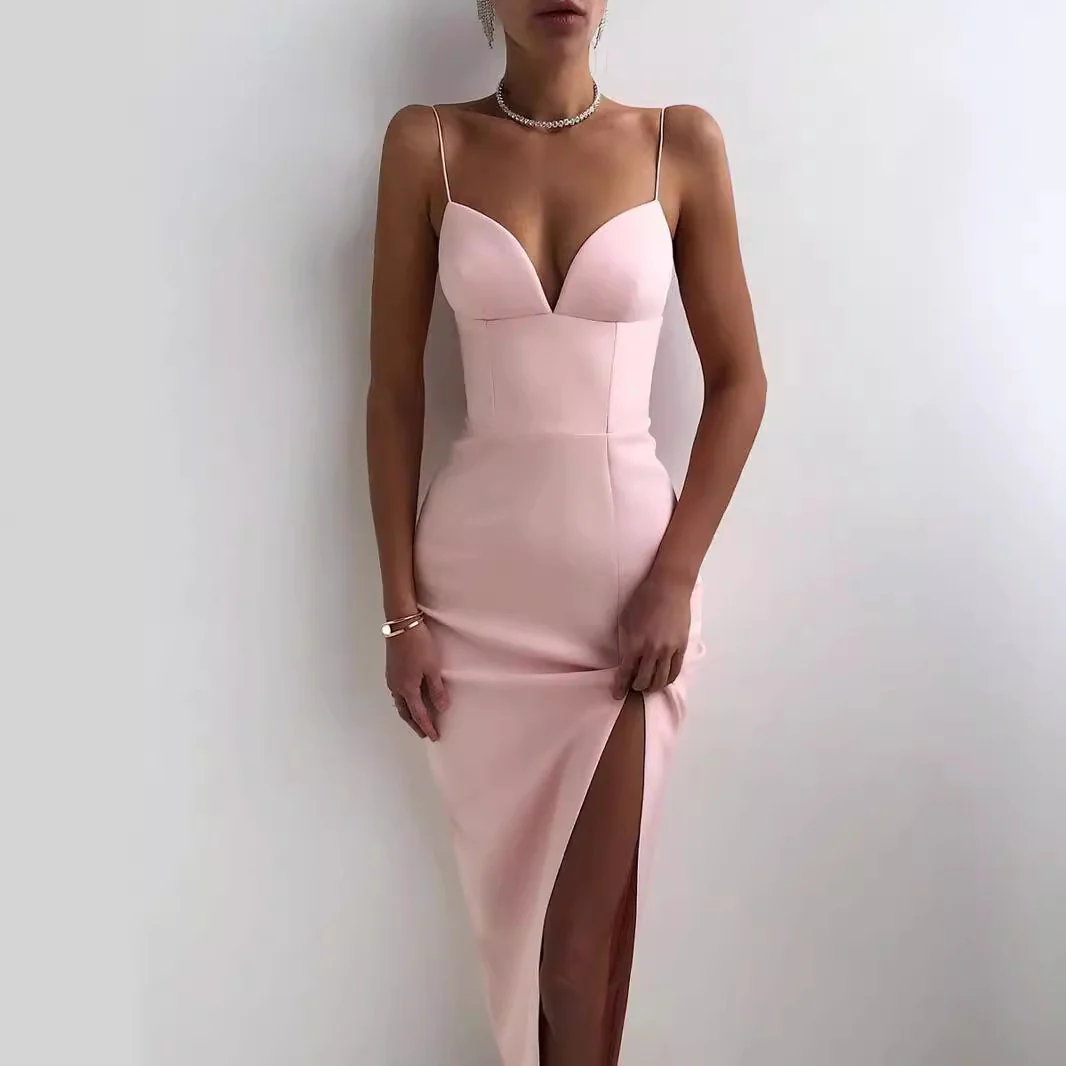 2021 spring and summer new Popular trade women's long dress independent station 2025 sexy suspender multi-color sleeveless dress dress - Deanwangkt