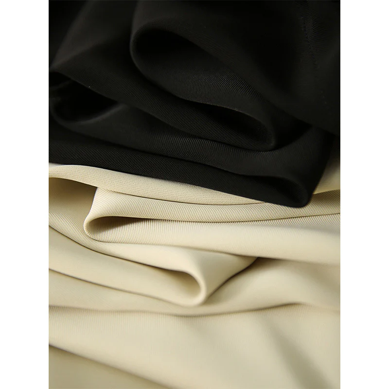 2025 Silky touch umbrella skirt white/black, temperament premium skirt, high waist loose a-shaped skirt  summer - Deanwangkt