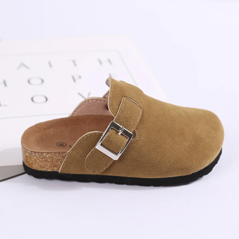 DEANWANGKT New Autumn Cork Baby Girl Children's Shoes Belt Buckle Home Boy Casual Slippers One Piece Dropshipping - Deanwangkt