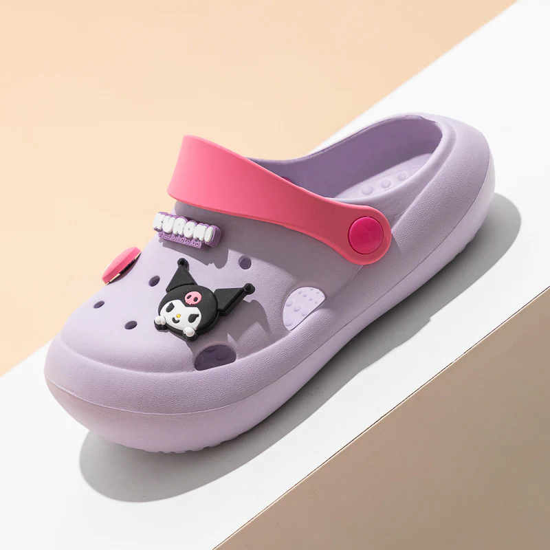 DEANWANGKT Sanrio Children's Cartoon Hole Shoes Boys and Girls Summer Outdoor Wear Clow M Soft Bottom Eva Slippers Wholesale - Deanwangkt