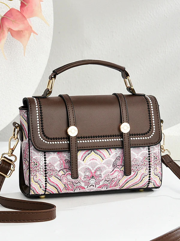 Retro girls small bag  new fashion versatile commuter college style student shoulder messenger bag small square bag - Deanwangkt