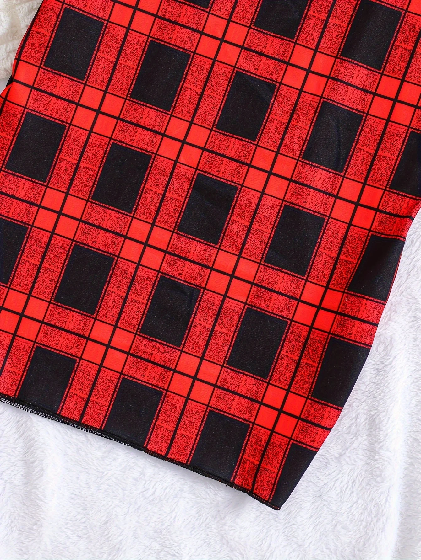 2pcs Elegant Ribbed Long Sleeve Cropped Top + Plaid Cami Dress Set Spring Fall Christmas Gift, girl's outdoor activities - Deanwangkt