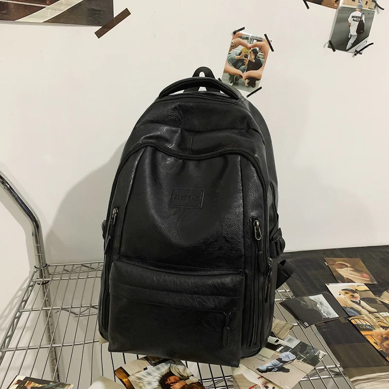 DEANWANGKT 2025 Backpack Personality 2025 retro large-capacity commuter business men's backpack college student high school student computer backpack - Deanwangkt