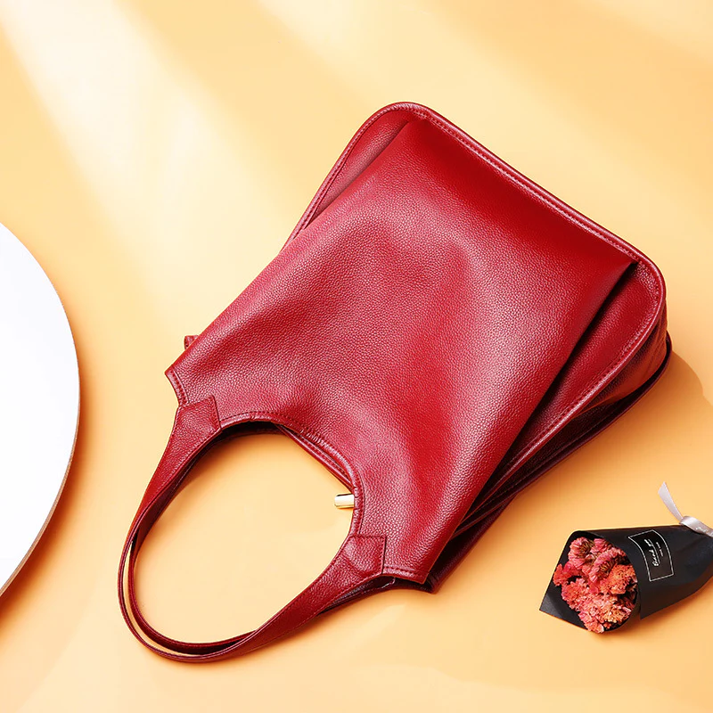 First Layer Cowhide Bag Women's Handbag Summer New HOTan and NEWn Fashion Tote Bag Genuine Leather Women's Bag Shoulder Messenger Bag - Deanwangkt