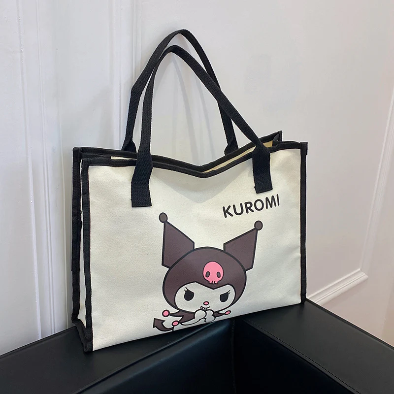 Cartoon Clow M Printed Canvas Bag Women's Sanrio Melody Shoulder Bag Fashion All-Match Underarm Tote Bag - Deanwangkt