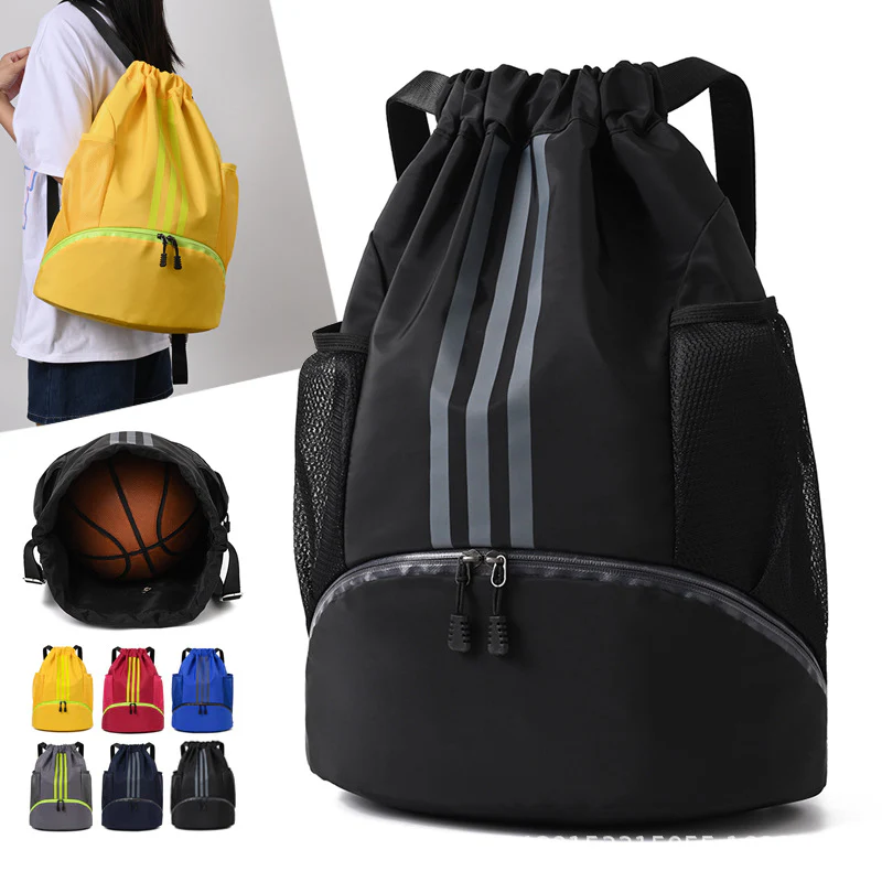 deanwangkt Large Capacity Drawstring Basketball Bag Fashion Simple Men's and Women's Sports Convenient Travel Backpack Wholesale - Deanwangkt