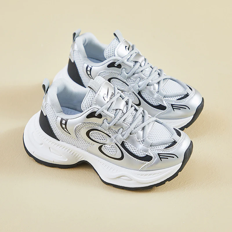 2025 ins Korean version of the new dad shoes girl  spring student sports running casual thick sole height increase street shot Q6006 - Deanwangkt