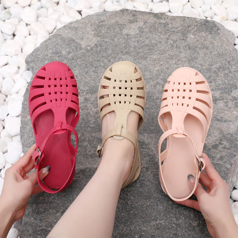 DEANWANGKT  New Flat Sandals for Women Outdoor All-Matching Summer Closed Toe Women Fashion Shoes Wholesale Stall Supply - Deanwangkt