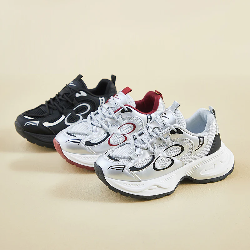 2025 ins Korean version of the new dad shoes girl  spring student sports running casual thick sole height increase street shot Q6006 - Deanwangkt