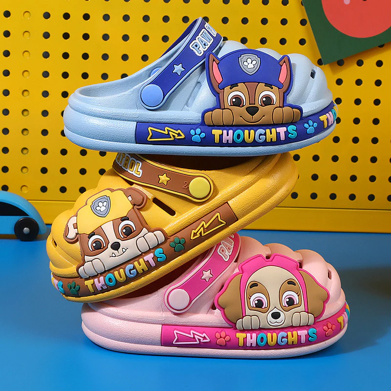 DEANWANGKT New PAW Patrol Summer Children's Cartoon Hole Shoes Boys and Girls Baby Home Non-Slip Sandals Wholesale - Deanwangkt