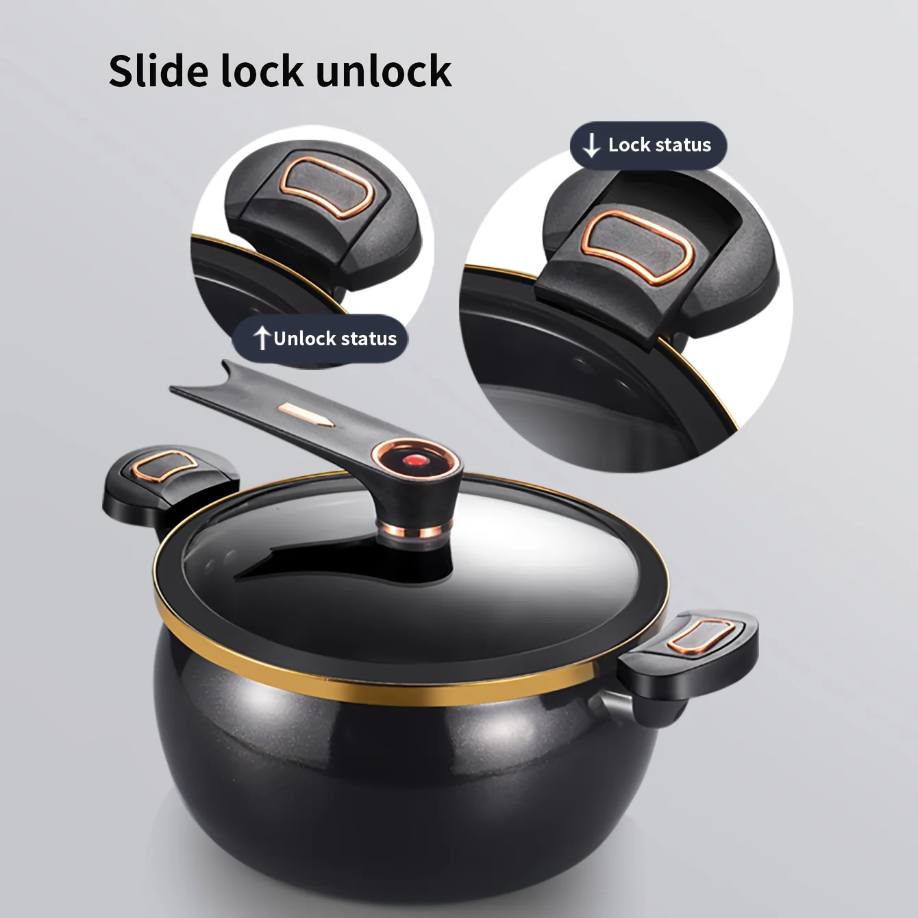 2.11gal Large Capacity Non-Stick Cast Iron Pot - Versatile for Stew, Soup & More - Compatible with Induction & Gas Stoves - Deanwangkt