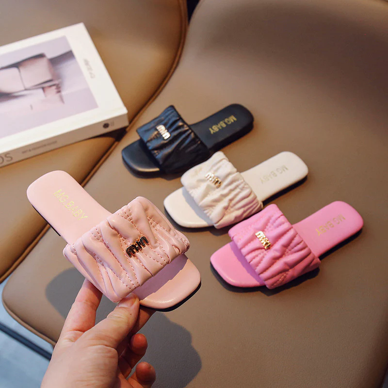 DEANWANGKT Summer Children's Sandals  New Girls Princess Soft-Soled Indoor and Outdoor Big Middle Children Children's Sandals Fashion - Deanwangkt