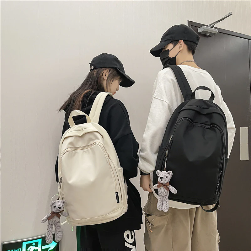 deanwangkt  Schoolbag Men's Ins Korean Harajuku Ulzzang Women's High School and College Student Versatile Large Capacity Travel Backpack Backpack - Deanwangkt