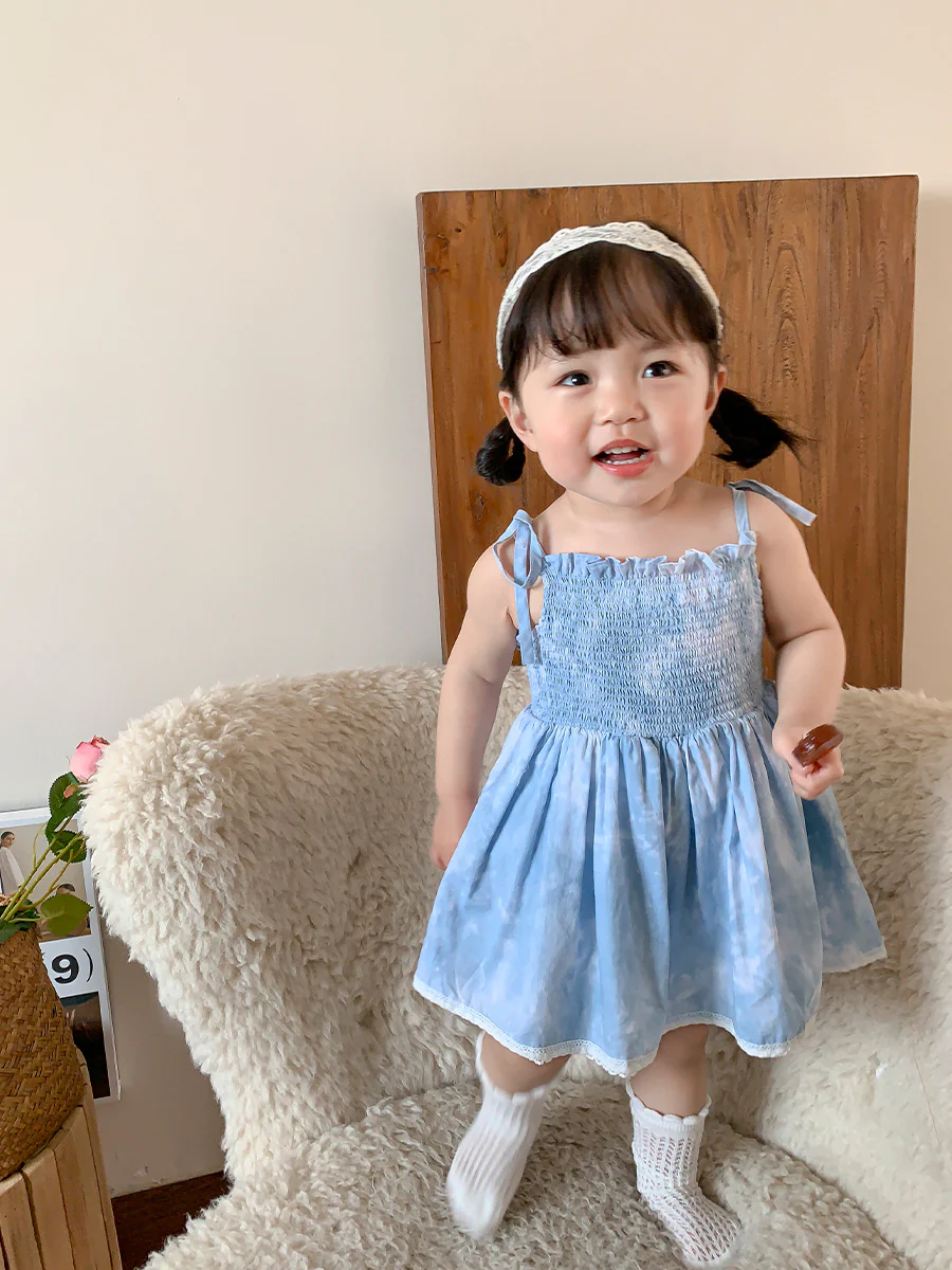Strictly Selected Girls' Dress 2025 Summer New Children's Korean-Style Strap Princess Dress Baby Baby Bodysuit Baby Dress - Deanwangkt