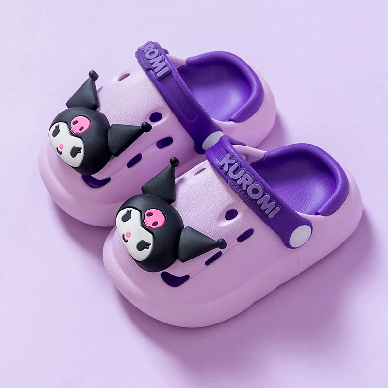 DEANWANGKT Sanrio Clow M Cartoon Children's Eva Hole Shoes Boys Closed-Toe Slippers Non-Slip Melody Girls' Sandals - Deanwangkt
