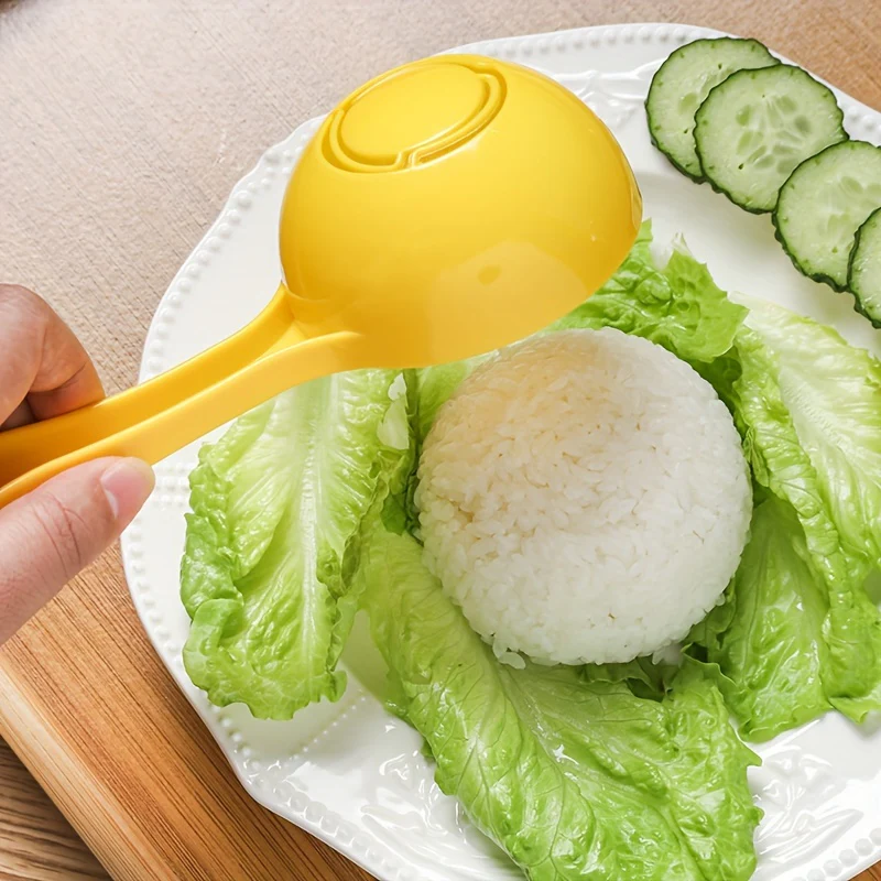 1pc Plastic Rice Ball Large Spoon, Rice Ball Mold, Large Round Half Rice Ball Mold, Rice Ladle, Easy To Demold, Kitchen Utensils, Kitchen Supplies, Bento Accessories - Deanwangkt