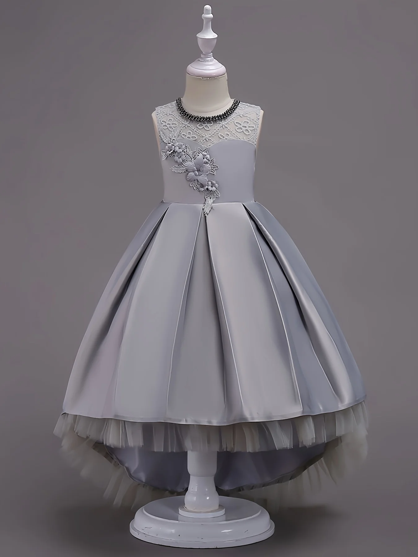 Stunning Girls' Tutu Dress - High-Low Tail, Sparkly, Elegant, and Comfortable - Perfect for Christmas, Birthday, Wedding, and Performance Occasions - Deanwangkt