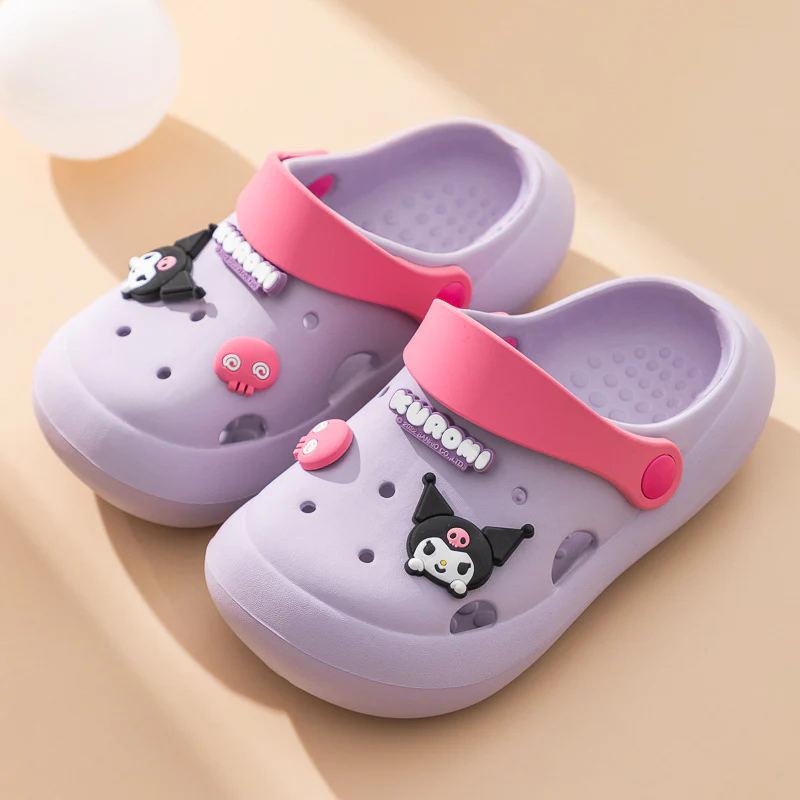 DEANWANGKT Sanrio Children's Cartoon Hole Shoes Boys and Girls Summer Outdoor Wear Clow M Soft Bottom Eva Slippers Wholesale - Deanwangkt