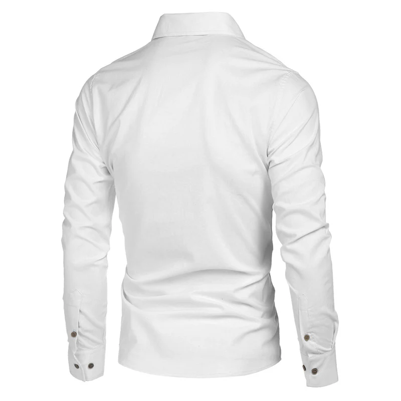 DEANWANGKT 2025 popular  men's cotton and linen shirts long-sleeved men's long-sleeved shirts men's autumn and winter - Deanwangkt