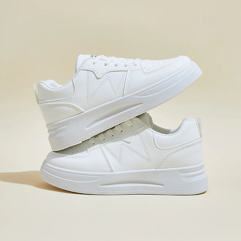 2025 spring little white shoes new Korean version ins female students platform heightening sports board shoes casual shoes CY6601 - Deanwangkt