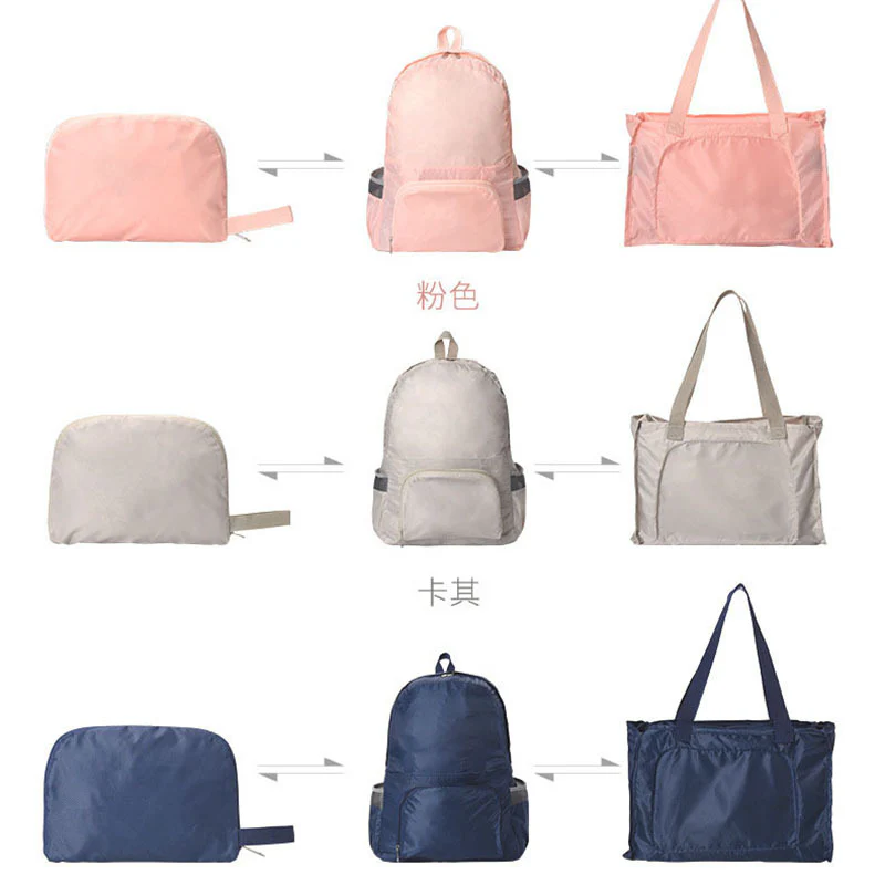 deanwangkt Dual-Use Foldable Travel Backpack Backpack Outdoor Sports Waterproof Hiking Lightweight Backpack Travel Bag - Deanwangkt