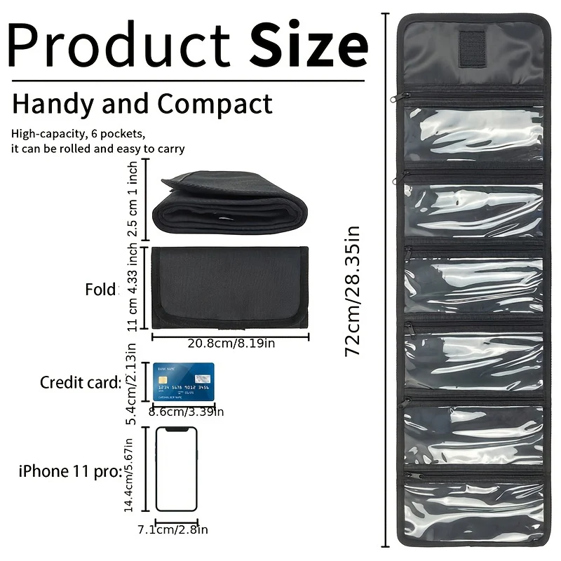 6-Zipper Compact Money Wallet - Versatile Cash Organizer & Receipt Holder for Travel & Budgeting - Durable & Stylish - Deanwangkt