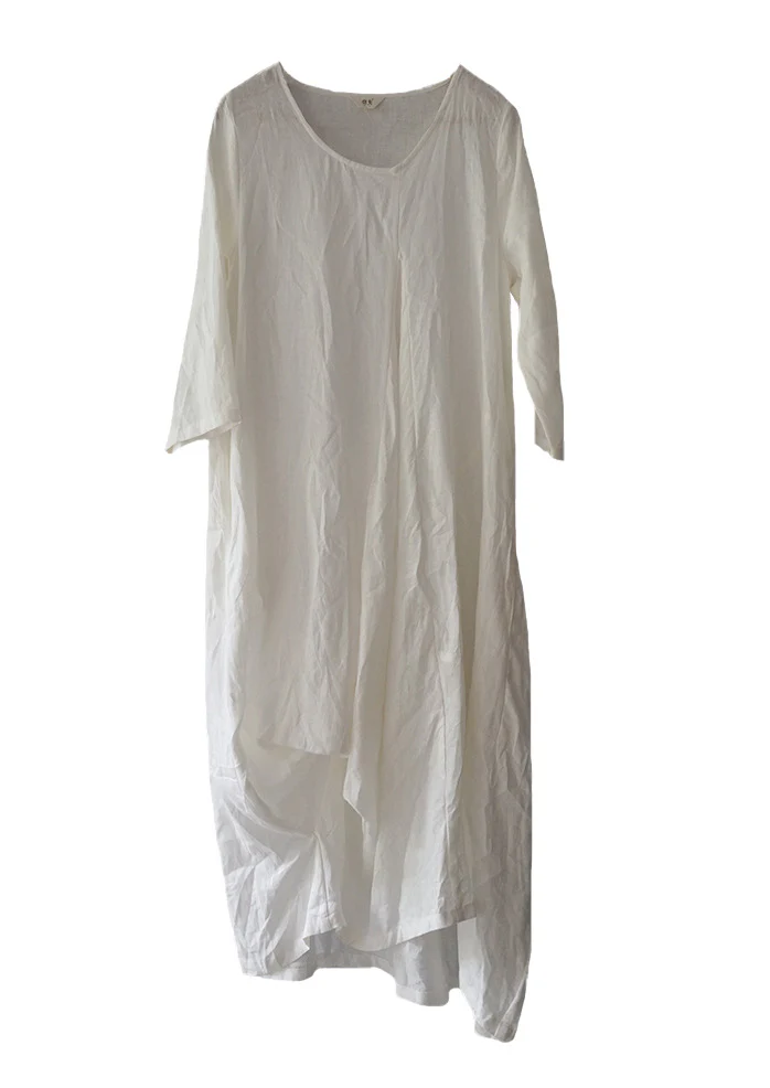 Special Offer! Linen Design Sense Bud Extended Dress Holiday Travel Skinny Robe L19161 - Deanwangkt