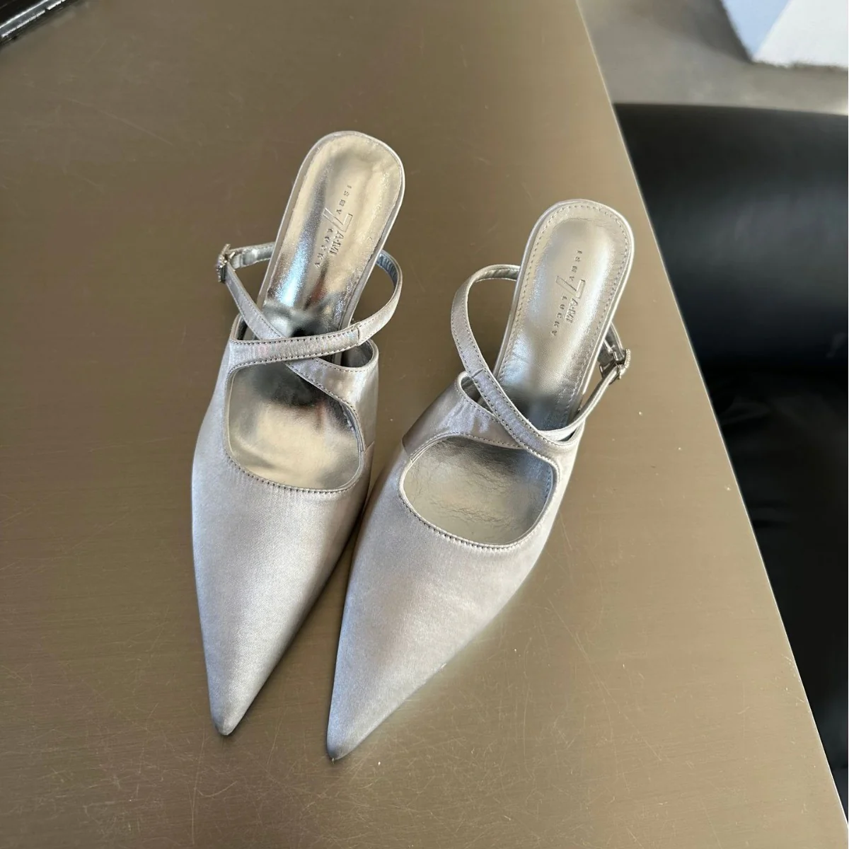 DEANWANGK  Spring and Summer New Pointed High Heel Shoes Daily Fashion Cross Thin Strap Stiletto Heel Closed Toe Slingback Sandals Women's Shoes - Deanwangkt