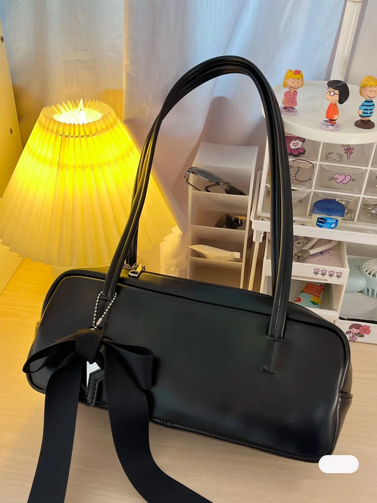 DEANWANGKT 2025 Niche commuter girl bag popular new pillow bag high-end shoulder bag bow portable underarm bag women - Deanwangkt