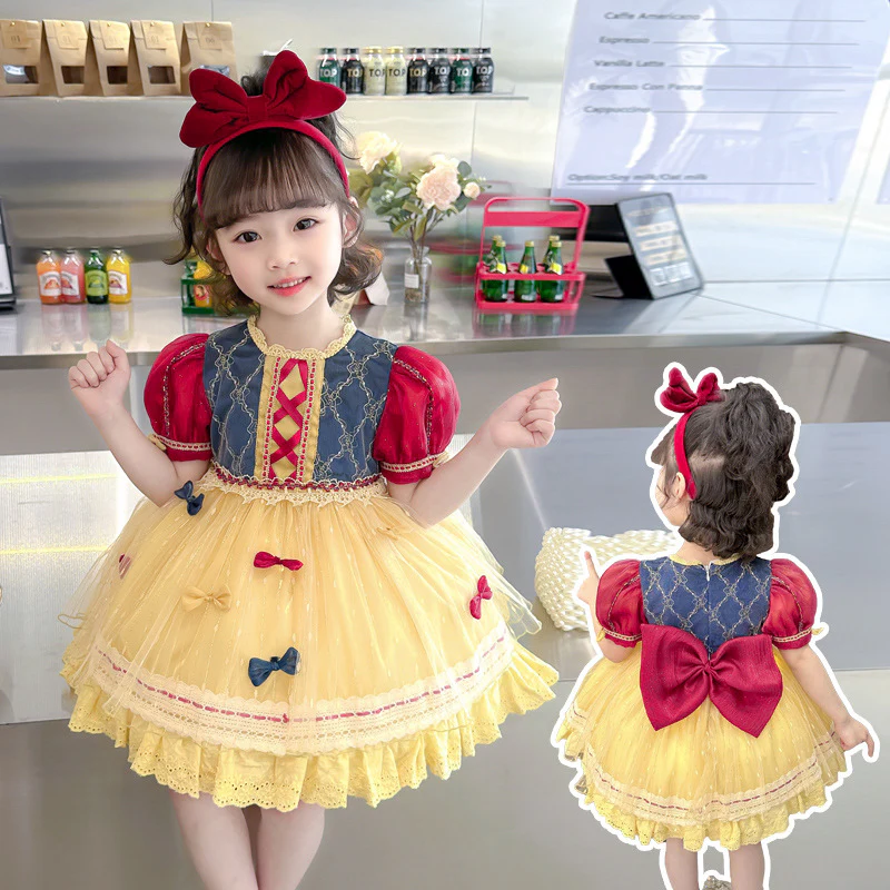 Children's Clothing Children's Day Performance Clothing Girls Dress Baby Girl Lolita Snow White Dress Summer Dress Birthday - Deanwangkt