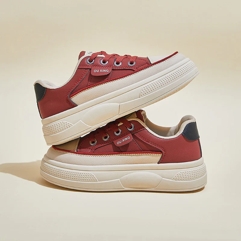 2025 spring little white shoes new Korean version ins female students platform heightening sports board shoes casual shoes HY306 - Deanwangkt