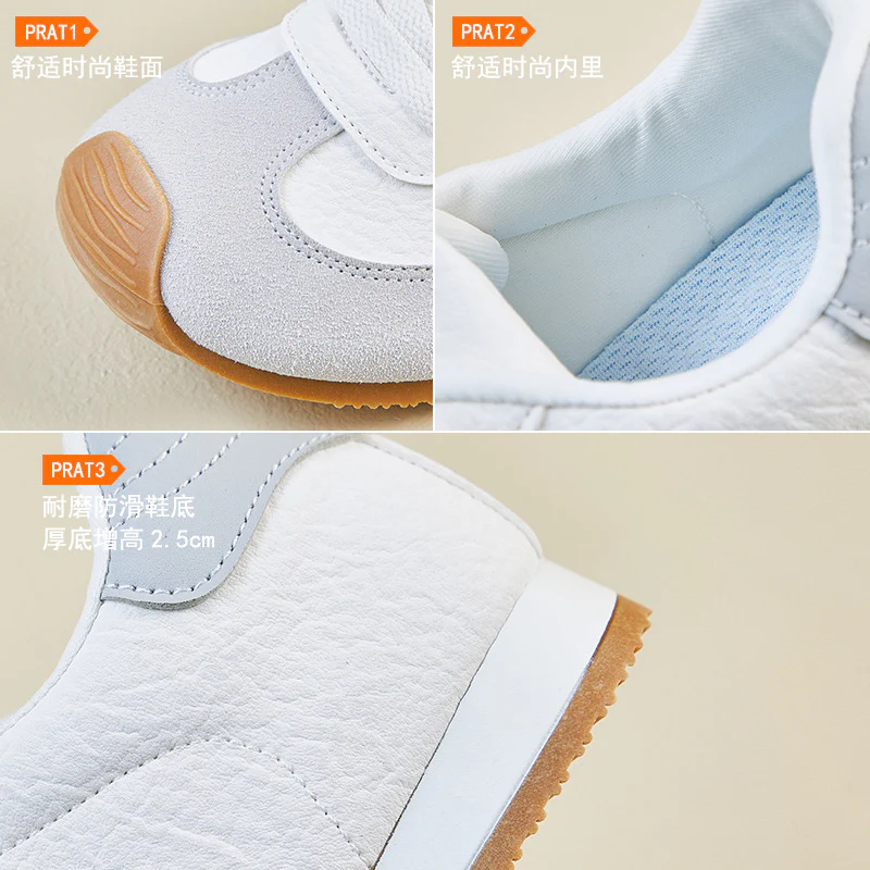 2025 ins Korean version of German training shoes, women's tide  spring height increase, new student running sports and leisure street shooting XFW1520 - Deanwangkt