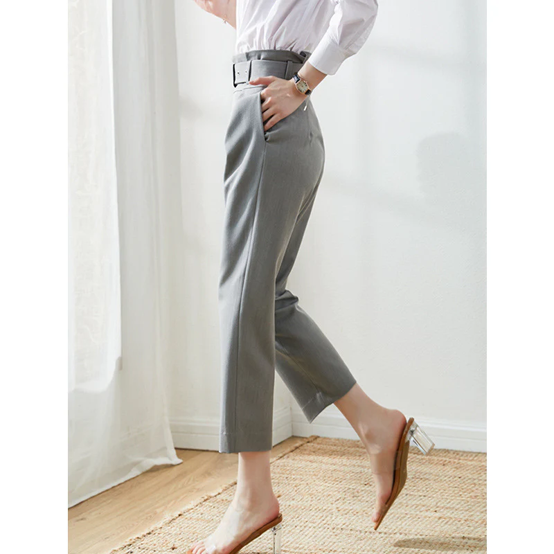 2025 Stylish and easy to wear! Commuter BI preparation~ Casual versatile, thin and not picky, nine-point straight-leg suit pants - Deanwangkt