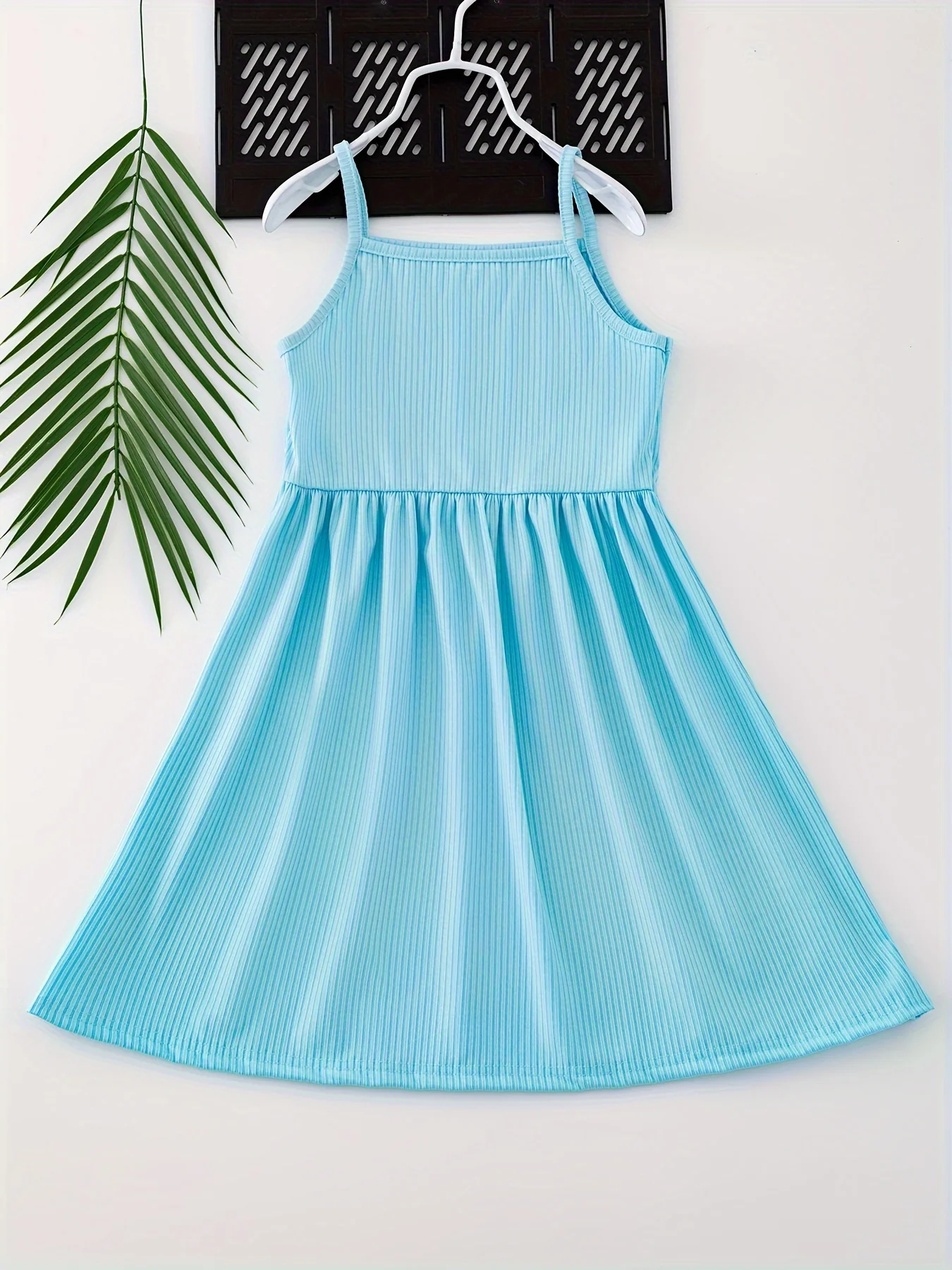 3pcs Chic Girls' Cami Dress Set - Leopard & Stripes, Soft Stretch Fabric, Sleeveless Summer Outfits for Holidays & Parties - Deanwangkt