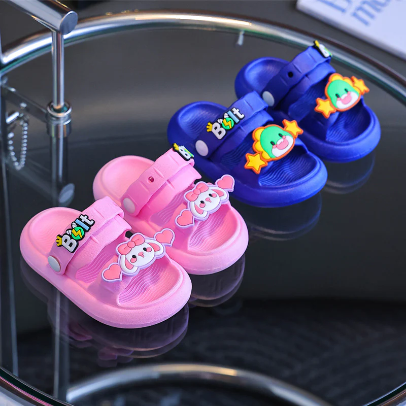 DEANWANGKT Popular Children's Slippers Men's Outdoor Cute Summer Non-Slip Home Cartoon Baby Princess Slippers Girl - Deanwangkt
