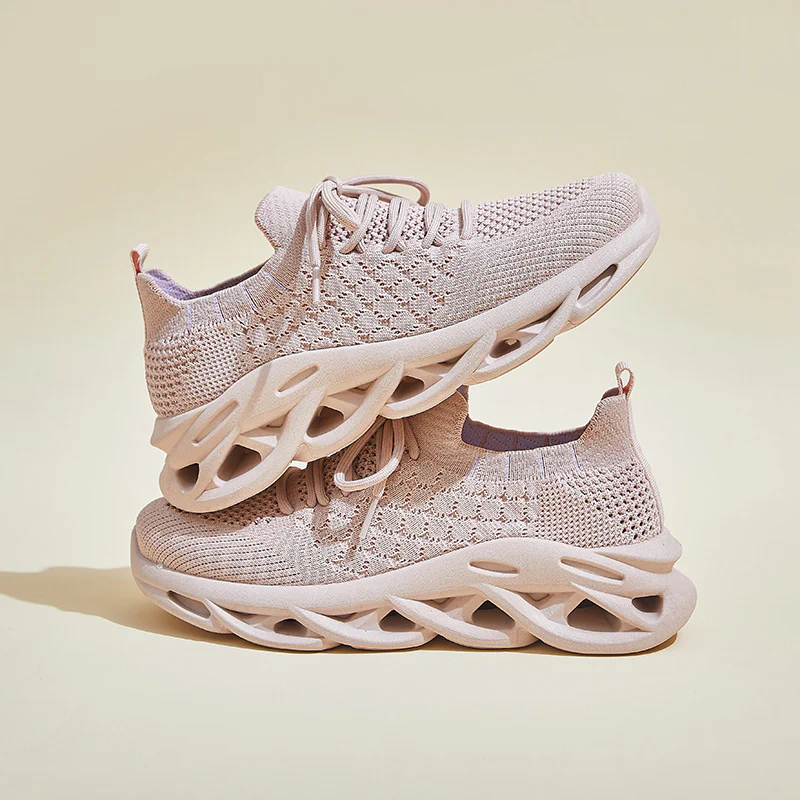 2025 ins Korean version of flying woven shoes  summer new student sports shoes fitness running casual height increase breathable 8102 - Deanwangkt