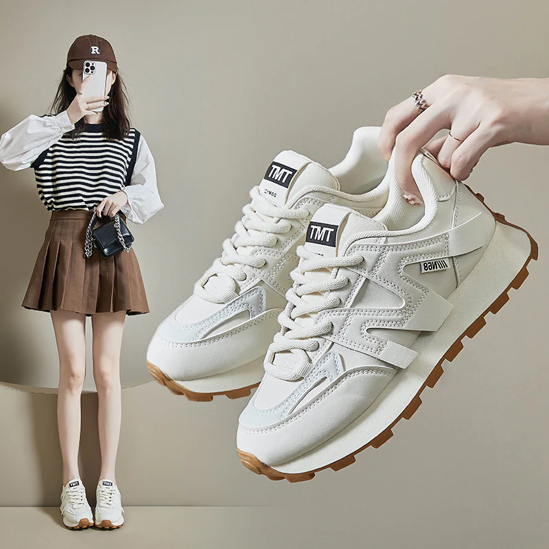 2025 ins Korean version of the new Forrest Gump shoes women's  spring student sports running shoes casual thick soles increase tide 6682 - Deanwangkt