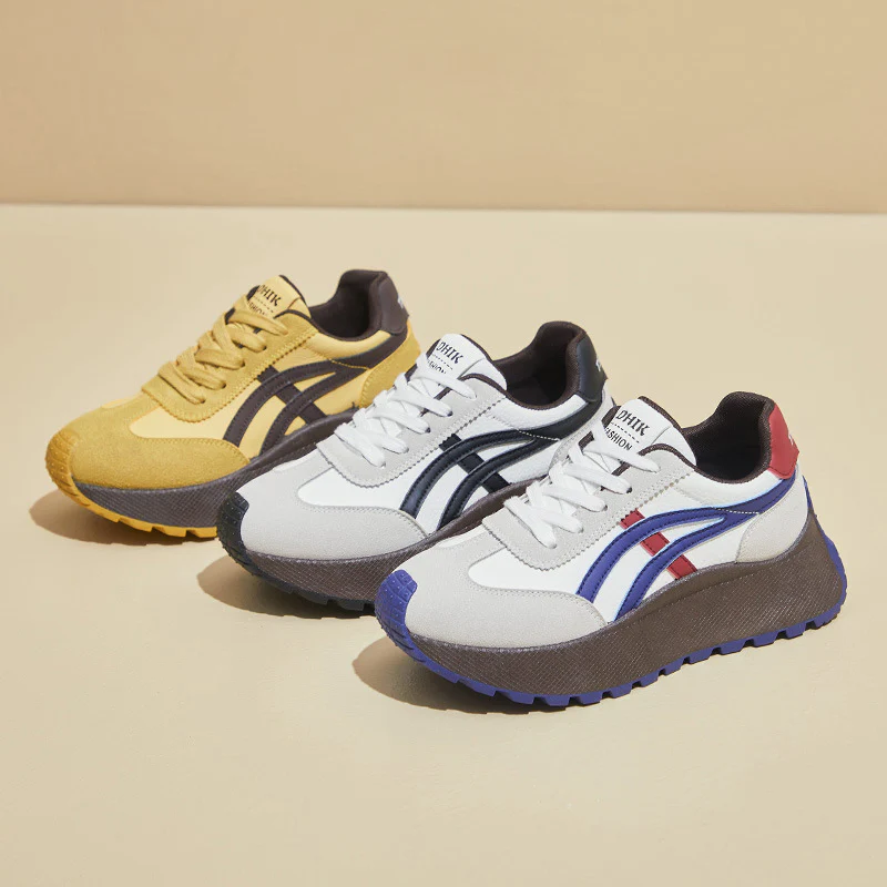 2025 ins Korean version of Forrest Gump shoes women's tide  spring new height increase student running sports casual shoes street shot BN021 - Deanwangkt