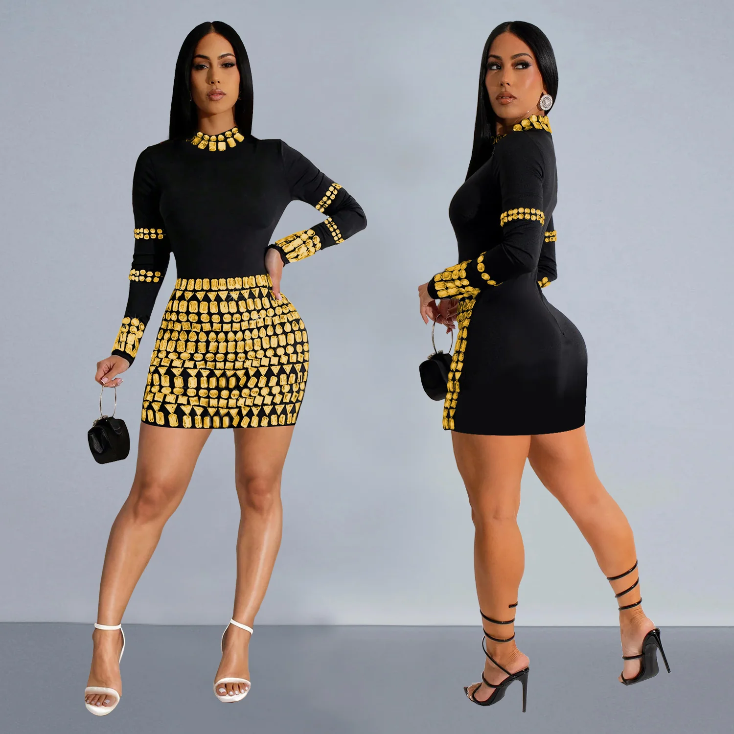 2025 C7138    Popular and  Fashion Women's Clothing Hot Diamond Party Casual Slim Dress New - Deanwangkt