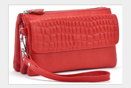 deanwangkt - Genuine Leather Clutch Women Long Wallets Women Money Purse Large Capacity Clutch Coin Purse Ladies Wallet Phone Purse Cartera - Deanwangkt