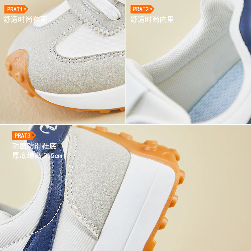 2025 ins Korean version of the new dad shoes girl  spring student sports running casual shoes thick sole height street shot A01 - Deanwangkt