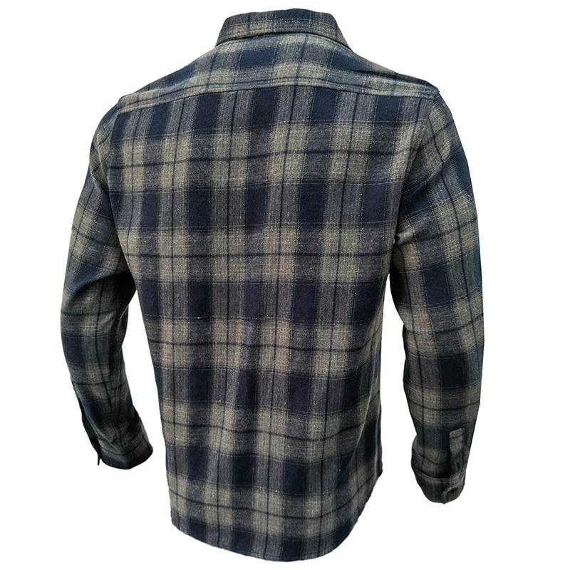 DEANWANGKT 2025 New men's loose flannel shirt men's autumn and winter  men's long-sleeved plaid casual shirt men's - Deanwangkt