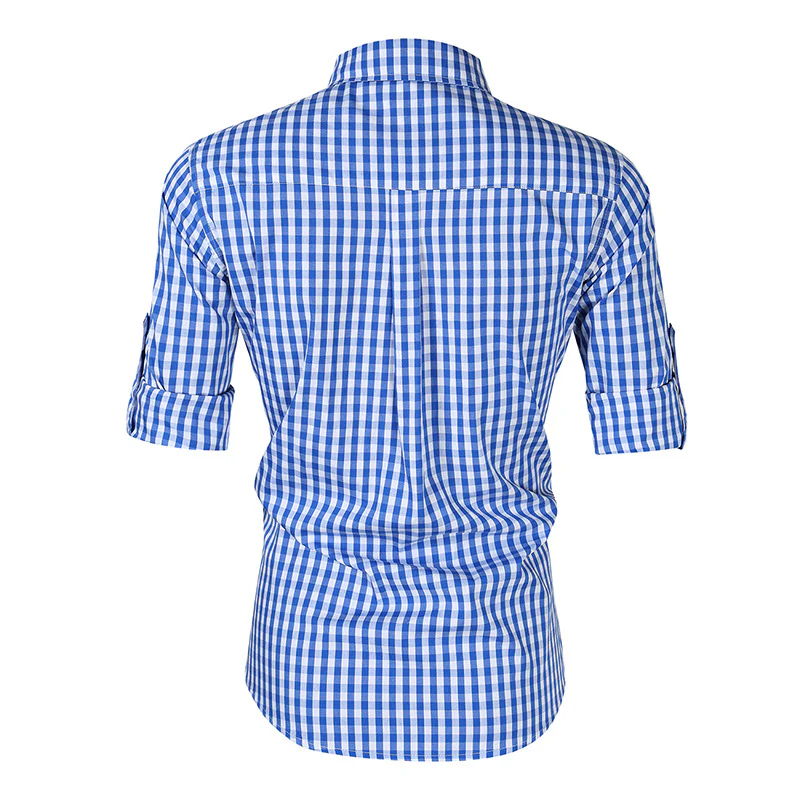 DEANWANGKT 2025 Germany Munich Oktoberfest Men's Shirt Slim Short Sleeve Long Sleeve Shirt  Popular Plaid - Deanwangkt