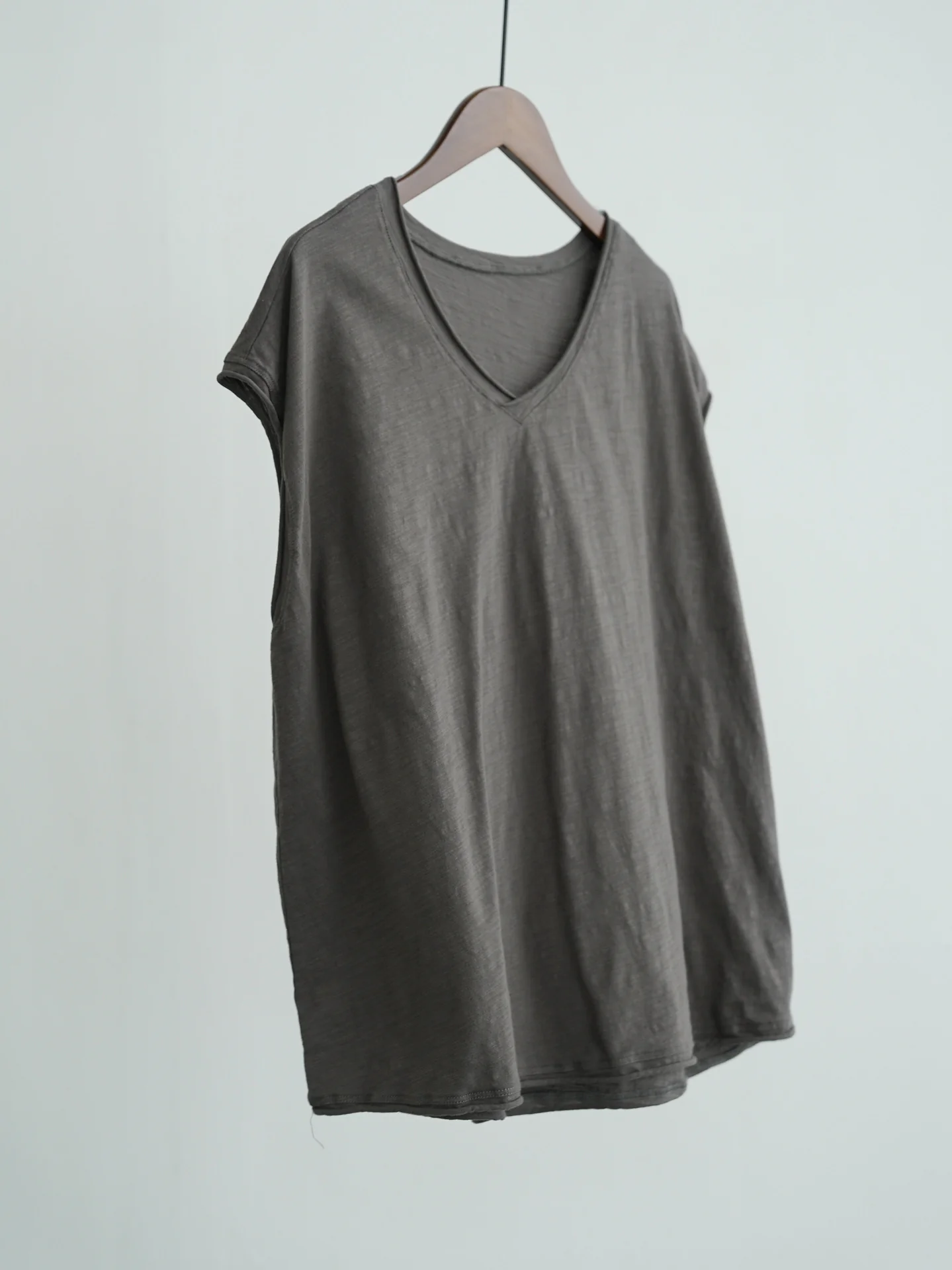 Original literary and artistic Xinjiang cotton is easy to wear and comfortable cotton T-shirt, summer bamboo cotton nostalgic versatile vest W25152 - Deanwangkt