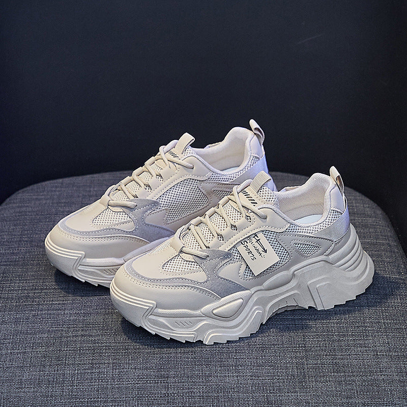 2025 Korean version of spring new dad women's shoes ins tide student sports shoes street shooting Internet celebrity casual shoes women K819 - Deanwangkt