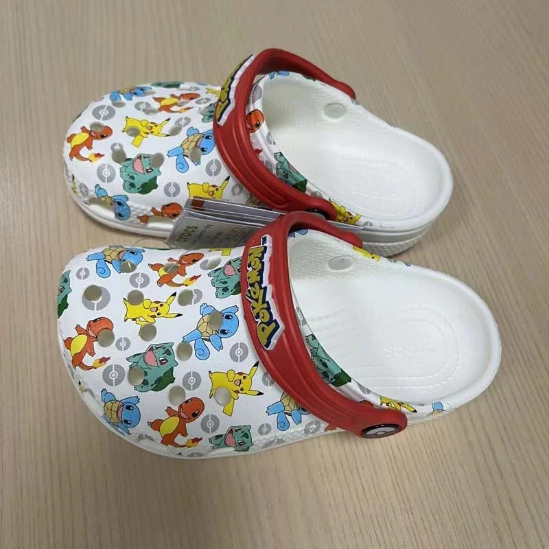 DEANWANGKT Snoopy Carlochi Children's Hole Shoes Girls' Hellokitty Sandals Middle and Big Children Hello Kitty Slippers Cross - Deanwangkt